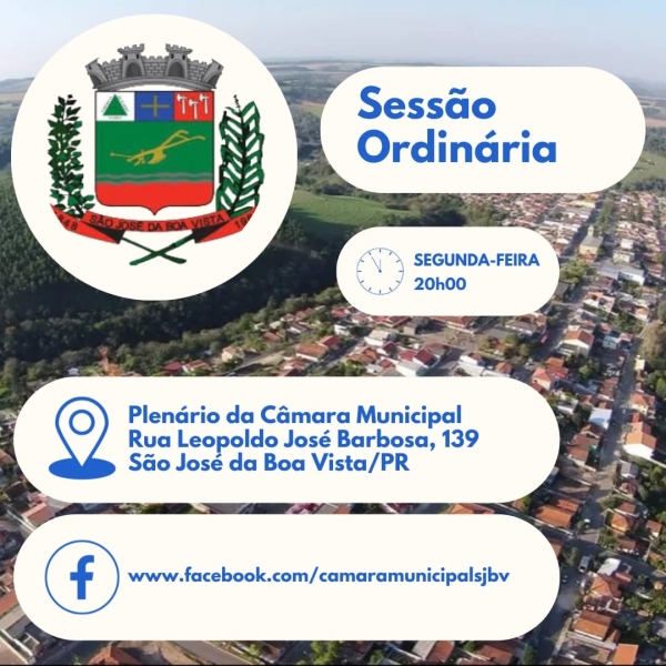 ACOMPANHE A 1ª SESSÃO ORDINÁRIA DE 2026 EM 02/02/2026